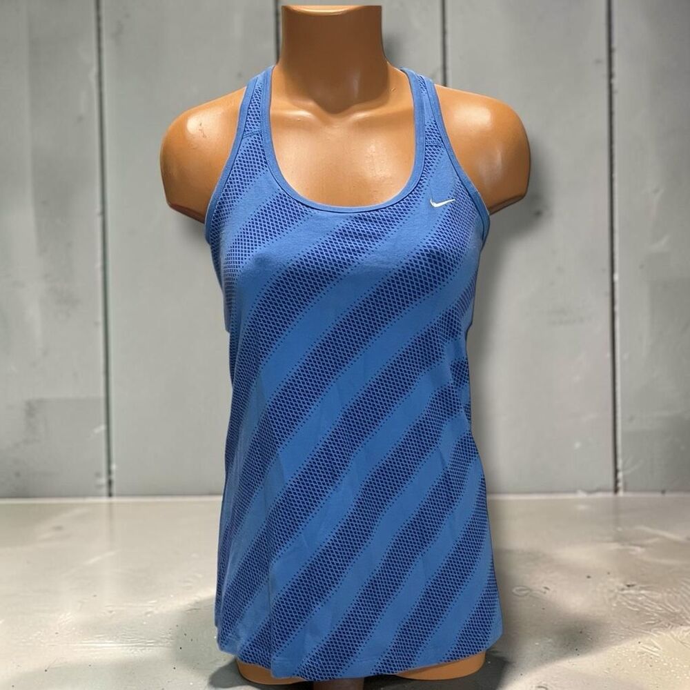 👓 Nike Dri-FIT Blue Racerback Tank Built In Bra Women’s M